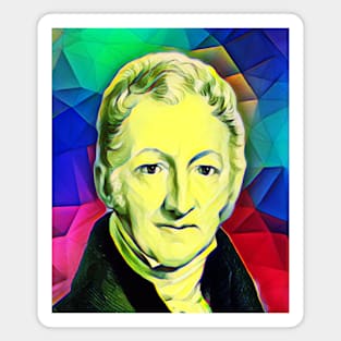 Thomas Robert Malthus Colourful Portrait | Thomas Robert Malthus Artwork 7 Magnet